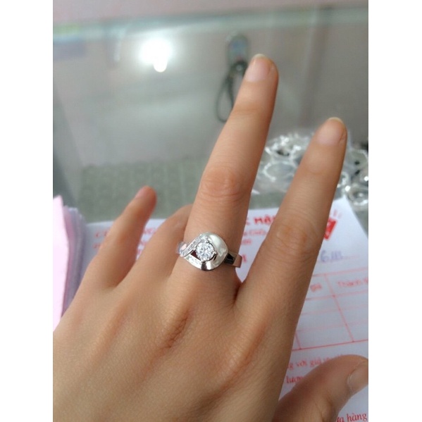 Nhẫn bạc chuẩn và mạ vàng trắng chuẩn nmj