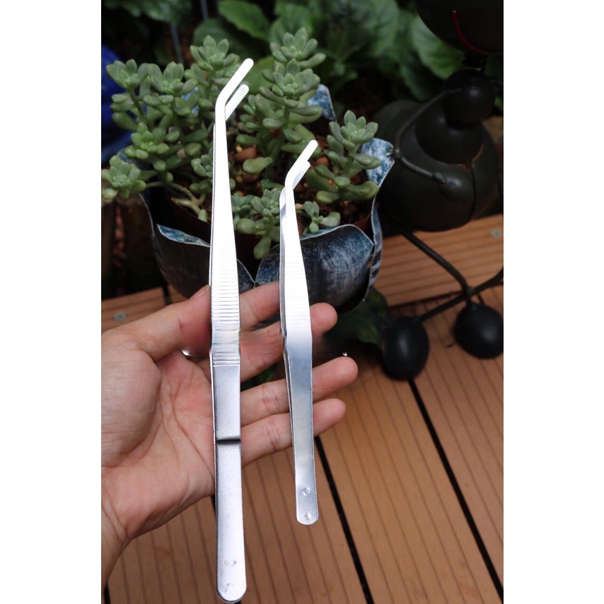 Nhíp gấp đa năng mũi cong dùng trang trí tiểu cảnh, gấp những vật khó size 17cm-25cm