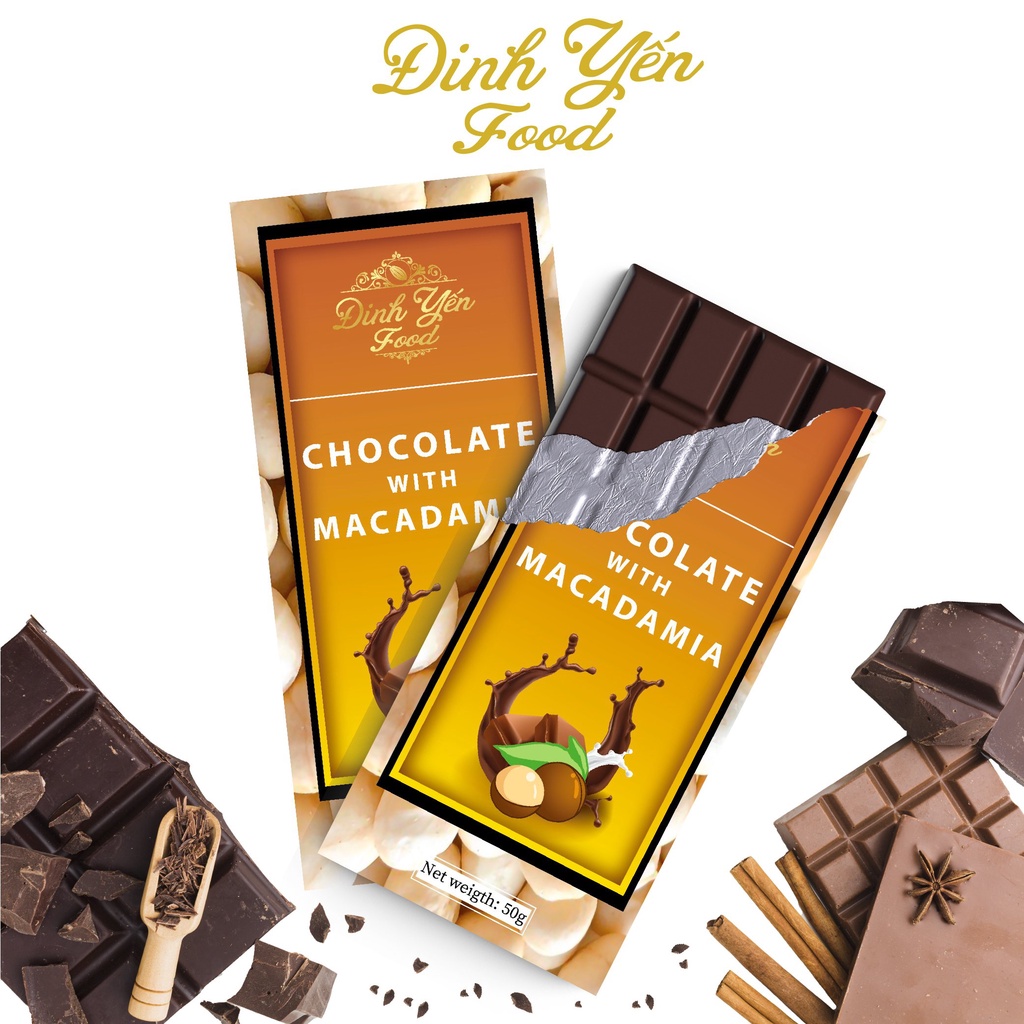 Socola Mix Macca DinhYen 50g đồ ăn vặt siêu ngon giá rẻ