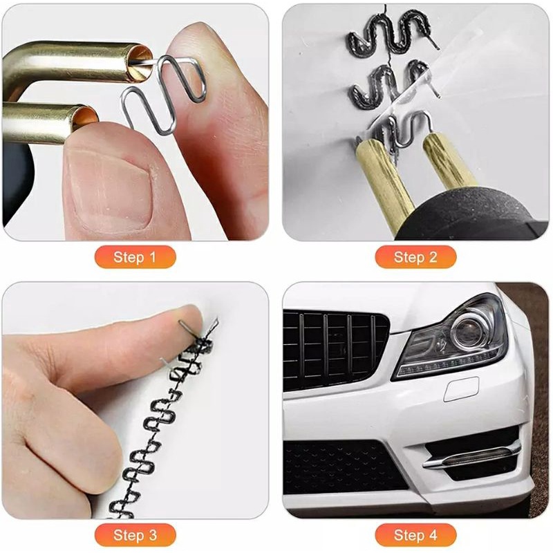 Túi 1000 đinh ghim hàn nhựa hình chữ S chất lượng bằng thép không gỉ