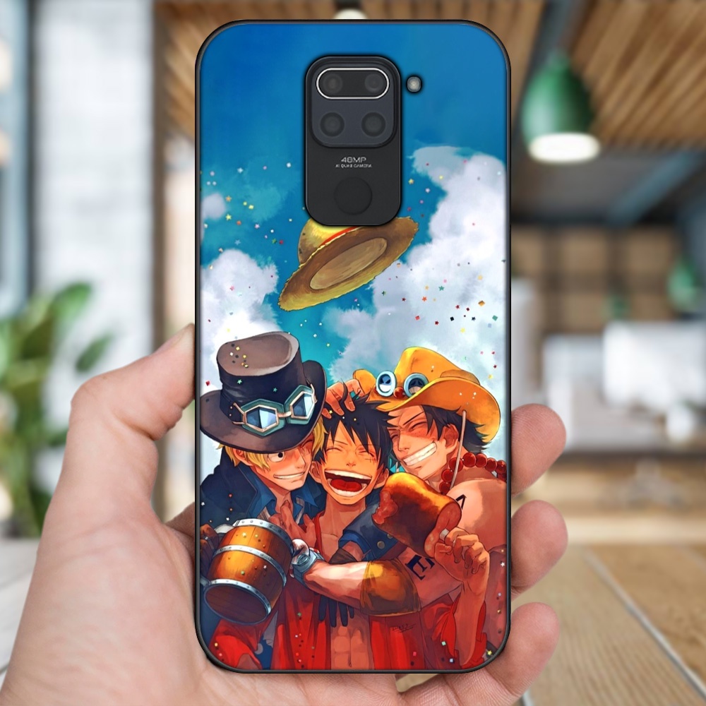 Ốp lưng Xiaomi Redmi Note 9 viền đen in hình Ace One Piece