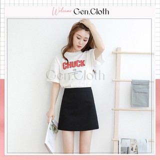 Chân váy chữ A ngắn BASIC có quần lót trong - Form trơn khóa sau phối đồ cực xinh