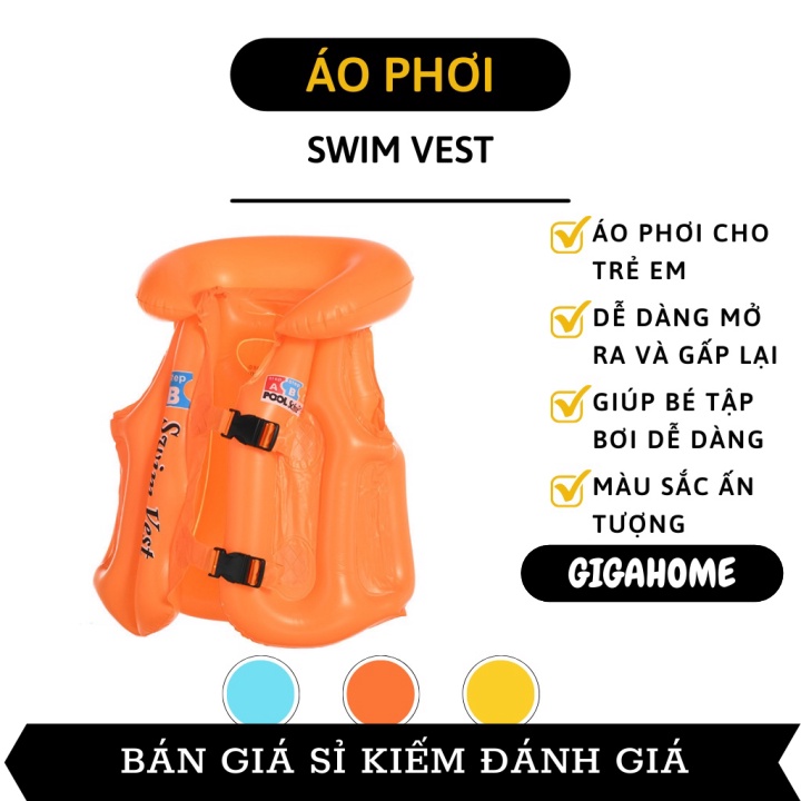 Áo Phao Bơi GIGAHOME Áo Cứu Hộ Cho Bé Từ 5GIGAHOME8 Tuổi, Không Độc Hại Da Bé 4088