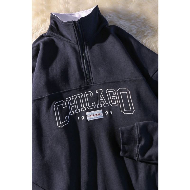 [Hàng Order] Áo Polo CHICAGO có cổ ULzzang form rộng dài tay dày dặn Unisex mới nhất thu đông 2021 PL004 | BigBuy360 - bigbuy360.vn