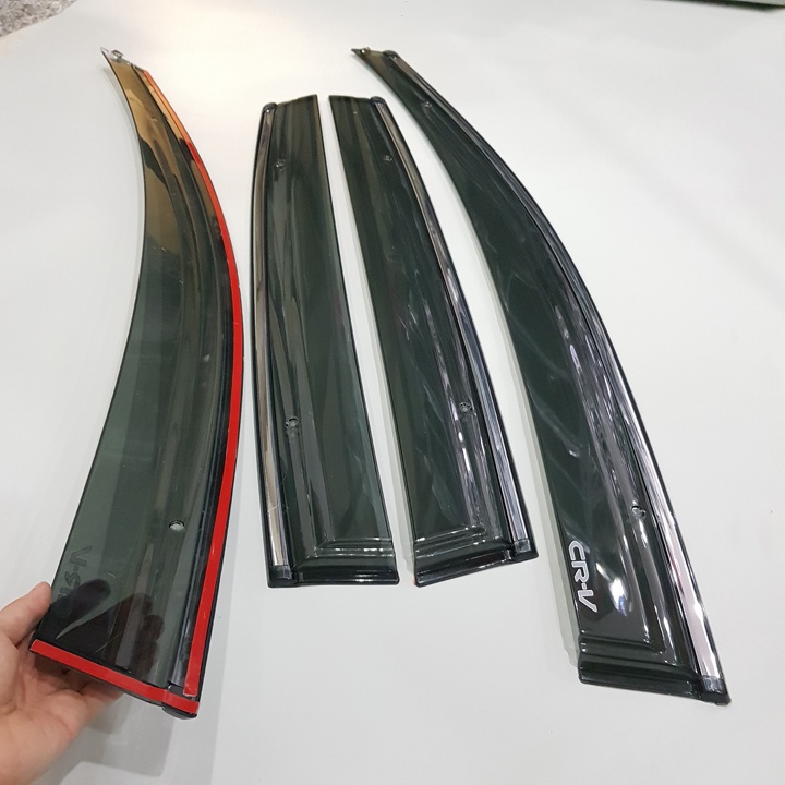 Vè Che Mưa Xe Honda CRV 2012- 2016 Chỉ Mạ Crom Cao Cấp, vè chắn mưa CRV