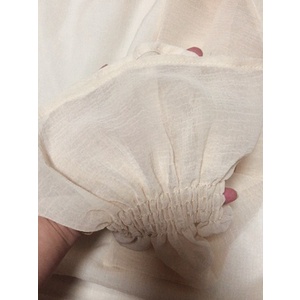 Có ảnh thật-Áo sơ mi voan tay bèo Bạch Lộc kiểu dáng blouse sang trọng