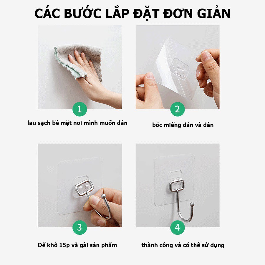 Móc treo đồ dán tường chịu lực M05