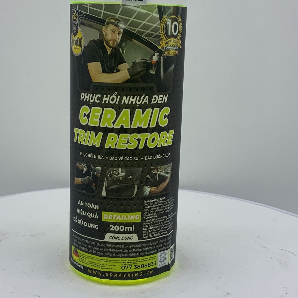 Sprayking ceramic trim dung dịch phục hồi nhựa nhám , cao su đen - ảnh sản phẩm 4