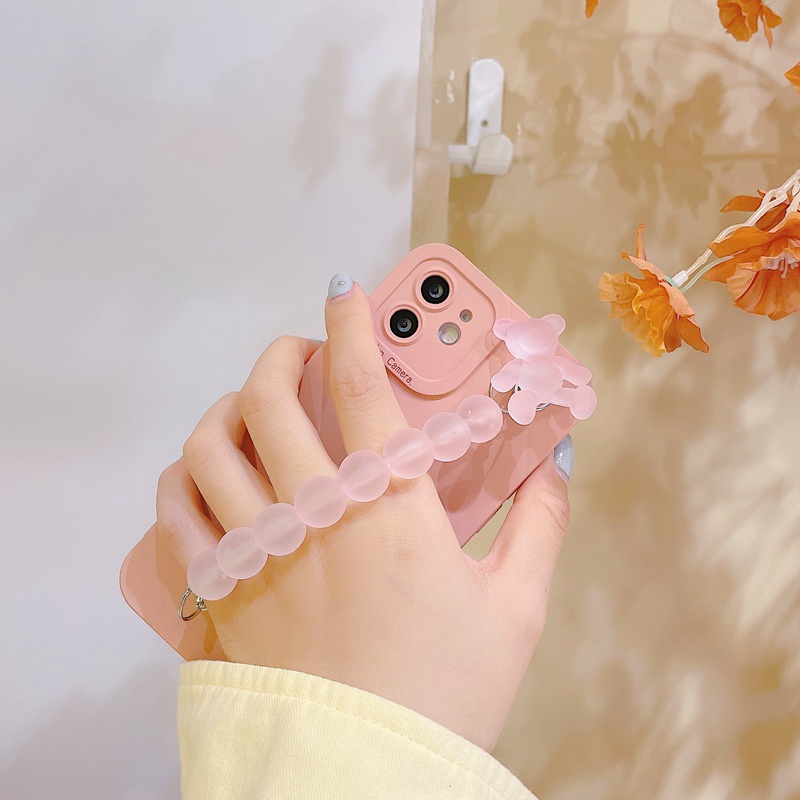 Ốp Điện Thoại Chống Sốc Có Vòng Đeo Tay Hình Gấu Cho Iphone 14 13 12 11 Pro Max X XR XS Max 6 7 8 Plus
