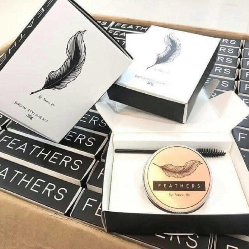 Sáp Định hình Chân Mày Feathers Mẫu mới New Packaging, New Texture