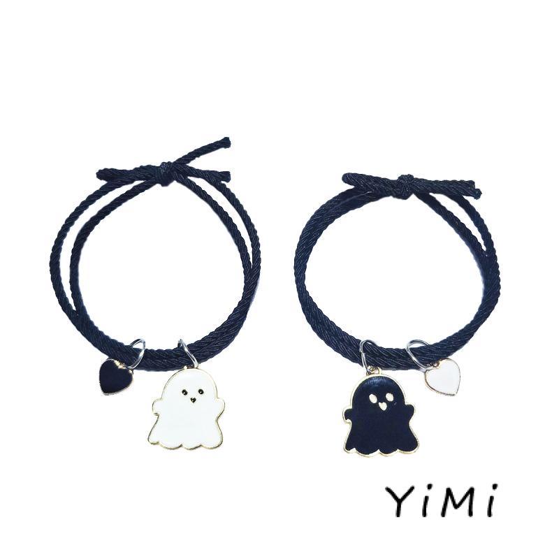 Set 2 Vòng Tay Tình Bạn Mặt Hình Ma Dễ Thương Có Thể Điều Chỉnh