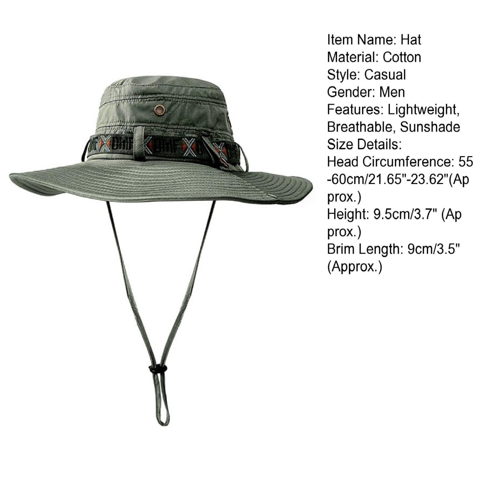 Nón Vành Rộng Phong Cách Retro Chống Nắng Ngoài Trời Cho Nam