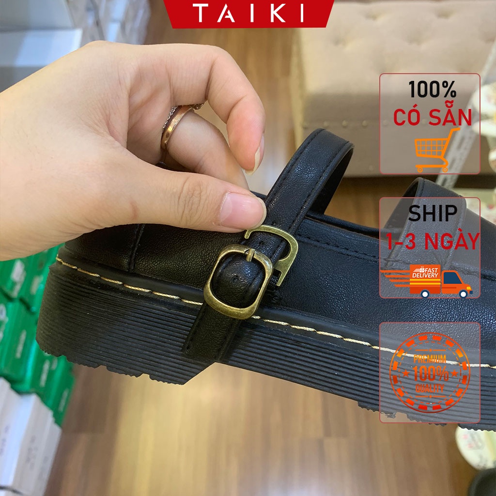 Giày marry jane nữ 👟FREESHIP👟 giày nữ vintage cao 3cm, mary jane mũi tròn, giày nữ vintage nâu và đen