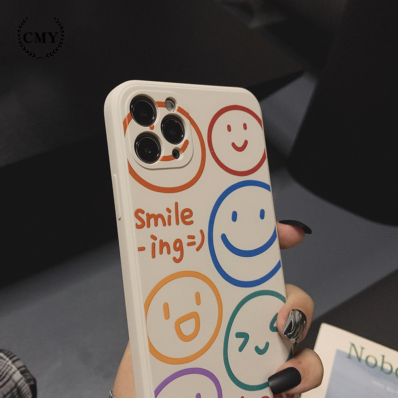 ốp iphone 11 Ốp lưng silicon mềm họa tiết mặt cười cho iPhone 11/11Pro 11Pro Max X XR XS XS MAX 7 8 Plus SE