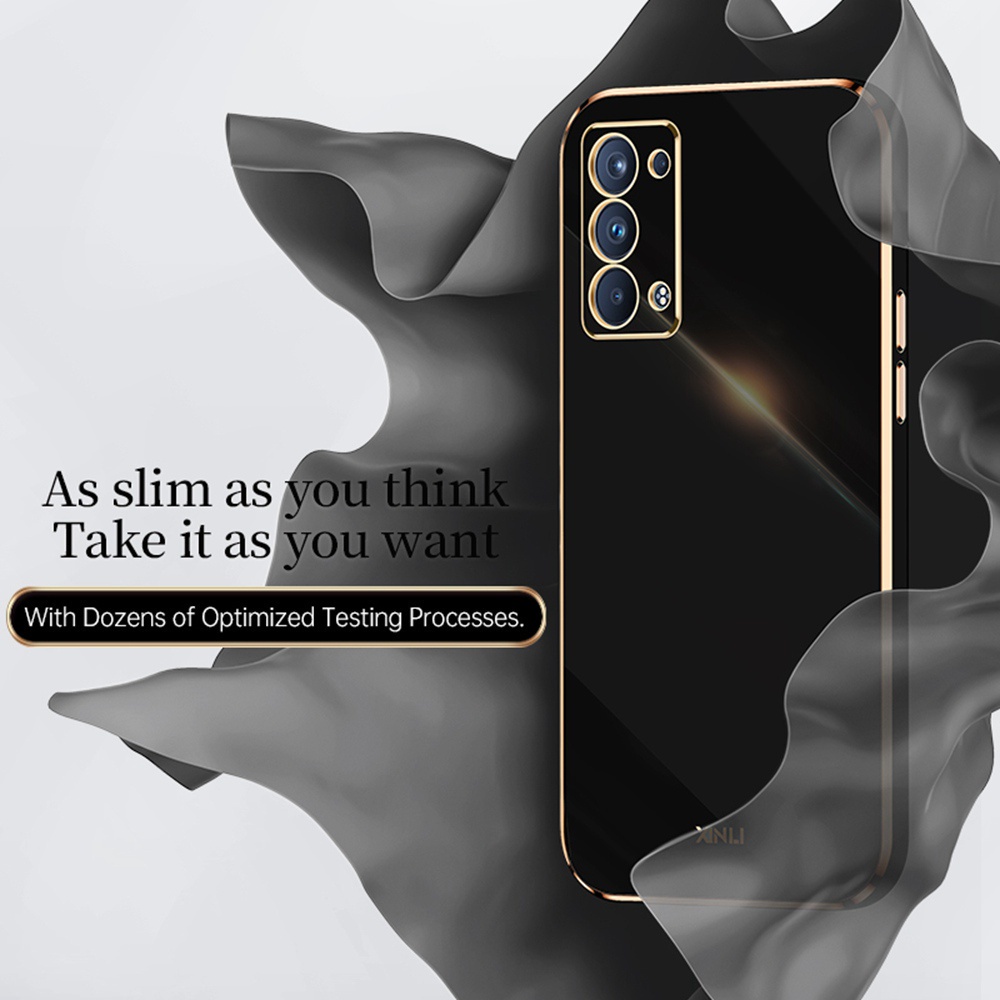 Ốp Điện Thoại tpu Silicon Mạ Vàng 6d Cho oppo reno 6 pro plus 5g reno6 pro + 5g