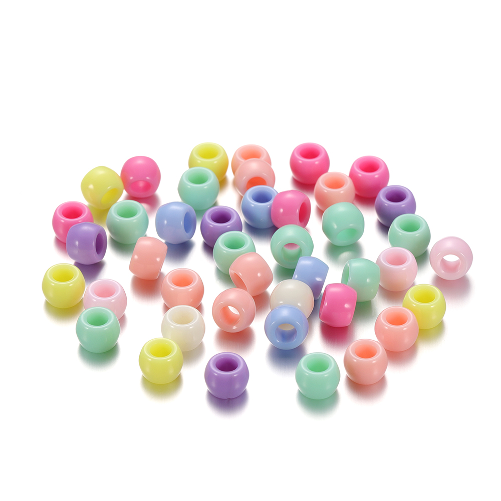 100pcs/pack pastel acrylic beads for DIY Jewelry Headwear Necklace Bracelet Making