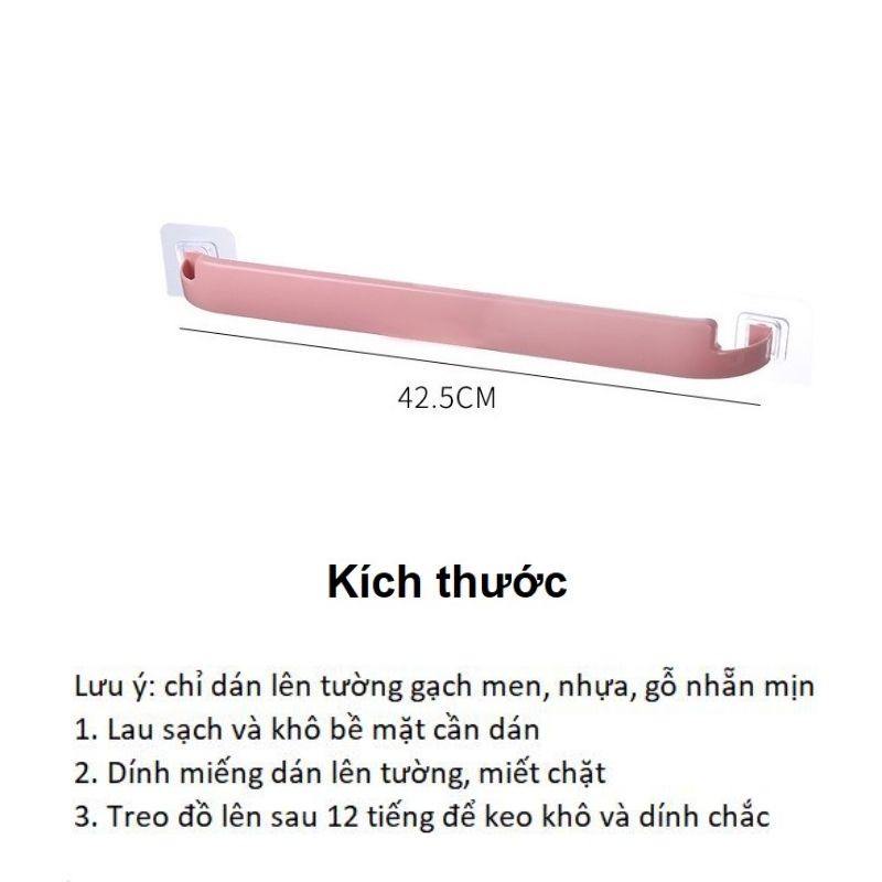 Giá treo khăn nhà tắm, thanh treo khăn mặt dán tường chắc chắn nhiều màu 88296 Lamon Store