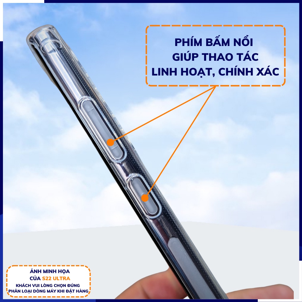 Ốp lưng s22 ultra note 20 ultra s21 s20 fe s10 5g note 10 plus note 8 note 9 trong suốt silicon 6D bảo vệ camera