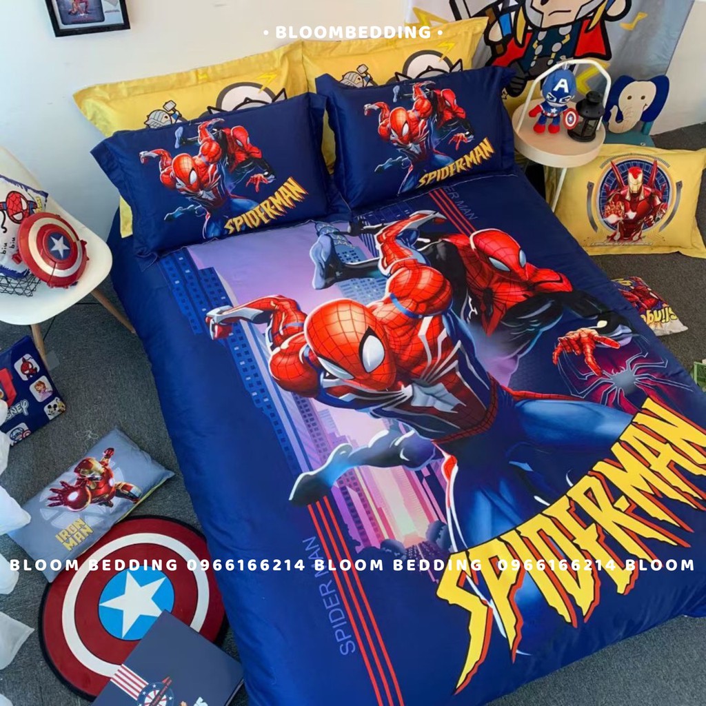 Bộ Chăn Ga Gối Cotton Disney 4 món cho bé - Người Nhện / Spider Man