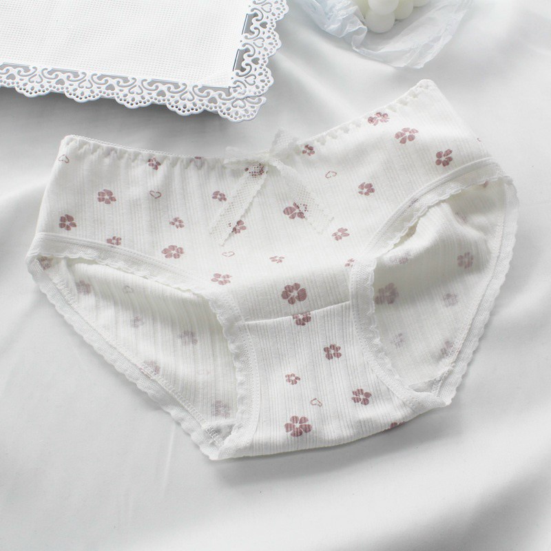 Quần Lót Nữ Cotton Nơ Hồng Dễ Thương Kháng Khuẩn Mềm Min Underwear 250150