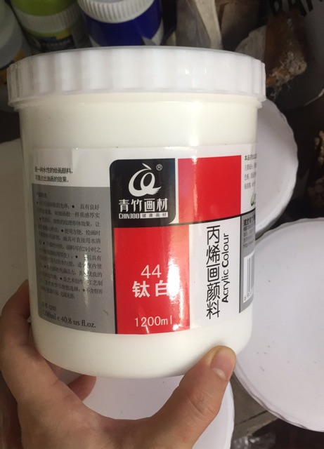 Màu acrylic trắng hộp to 1200ml