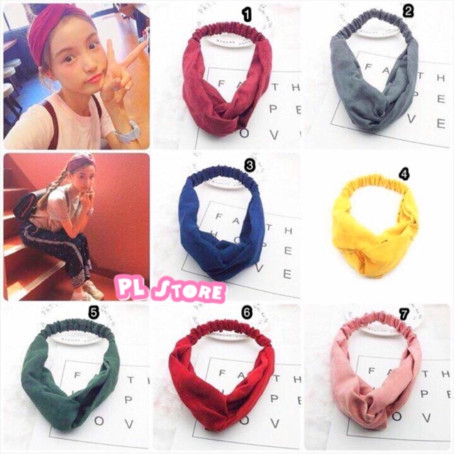 Headband trơn nhiều màu