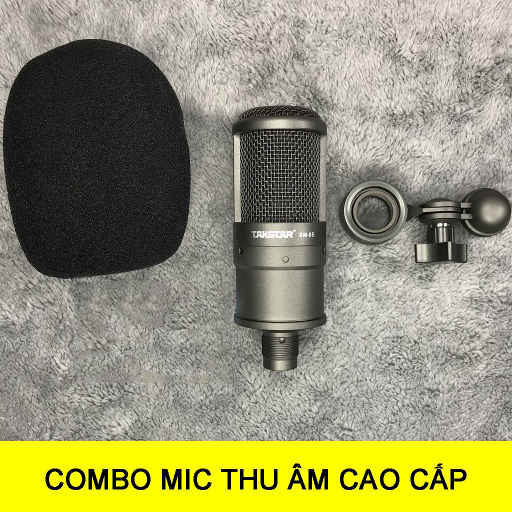 COMBO MICRO THU ÂM TAKSTAR SM-8B + SOUND CARD ICON UPOD PRO HÁT LIVE KARAOKE CHUYÊN NGHIỆP