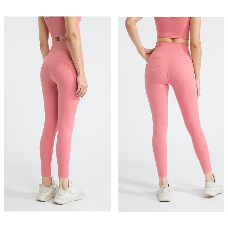 xả hàng Quần legging tập gym yoga Lulu trái tim