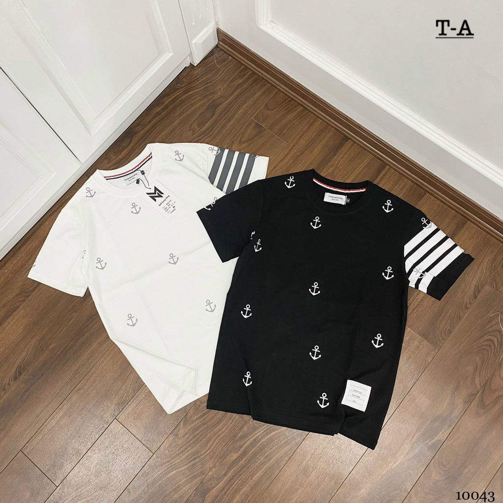 Áo Phông Nam Mỏ Neo 4 Sọc Viền Tay Lỡ Unisex Siêu Hot Hè 2022 - BG01