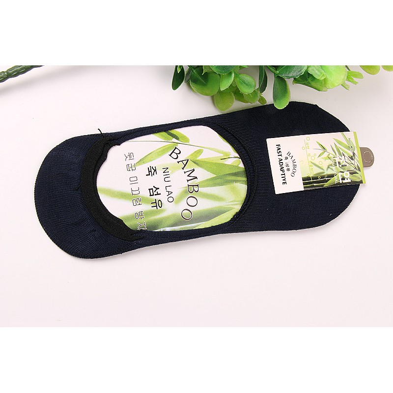 Set 5 Vớ Lười Bambo khử mùi Chống Tụt Gót Hàn Quốc