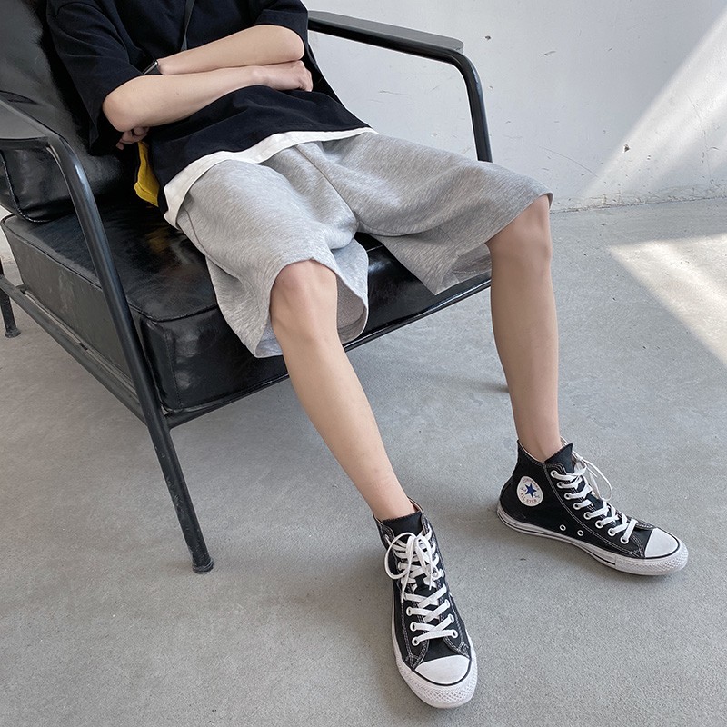 [XẢ KHO] Quần Short/Sooc Ống Rộng Unisex  QS06 Quần Đùi Nam Nữ Thoải Mái Vận Động Màu Đen Xám Phong Cách Hàn Quốc QS06