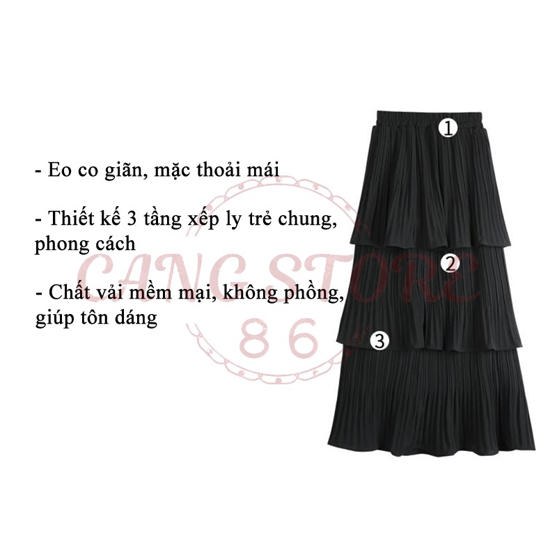 [Hàng sẵn-Có Ảnh thật] Chân váy voan 3 tầng hàng Quảng Châu cực xinh- Chân váy tầng dập ly -  Hàng Quảng Châu | BigBuy360 - bigbuy360.vn
