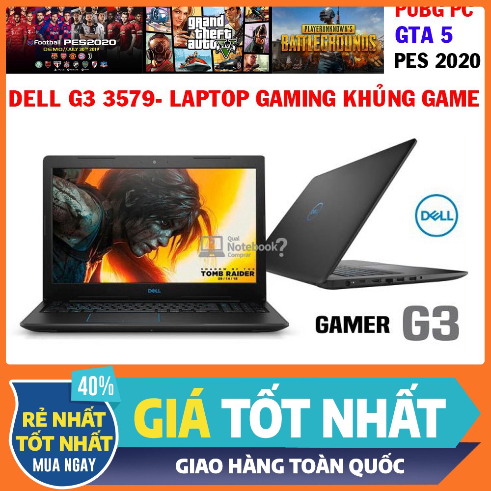 laptop Dell G3 3579-Khủng game core i7 8750h, vga gtx 1050TI 4g, laptop cũ chơi game cơ bản đồ họa