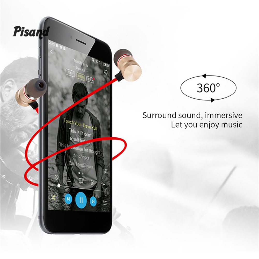 pu  XT6 Magnetic Bluetooth HiFi Stereo In-Ear Wireless Earphone Sports Headphone