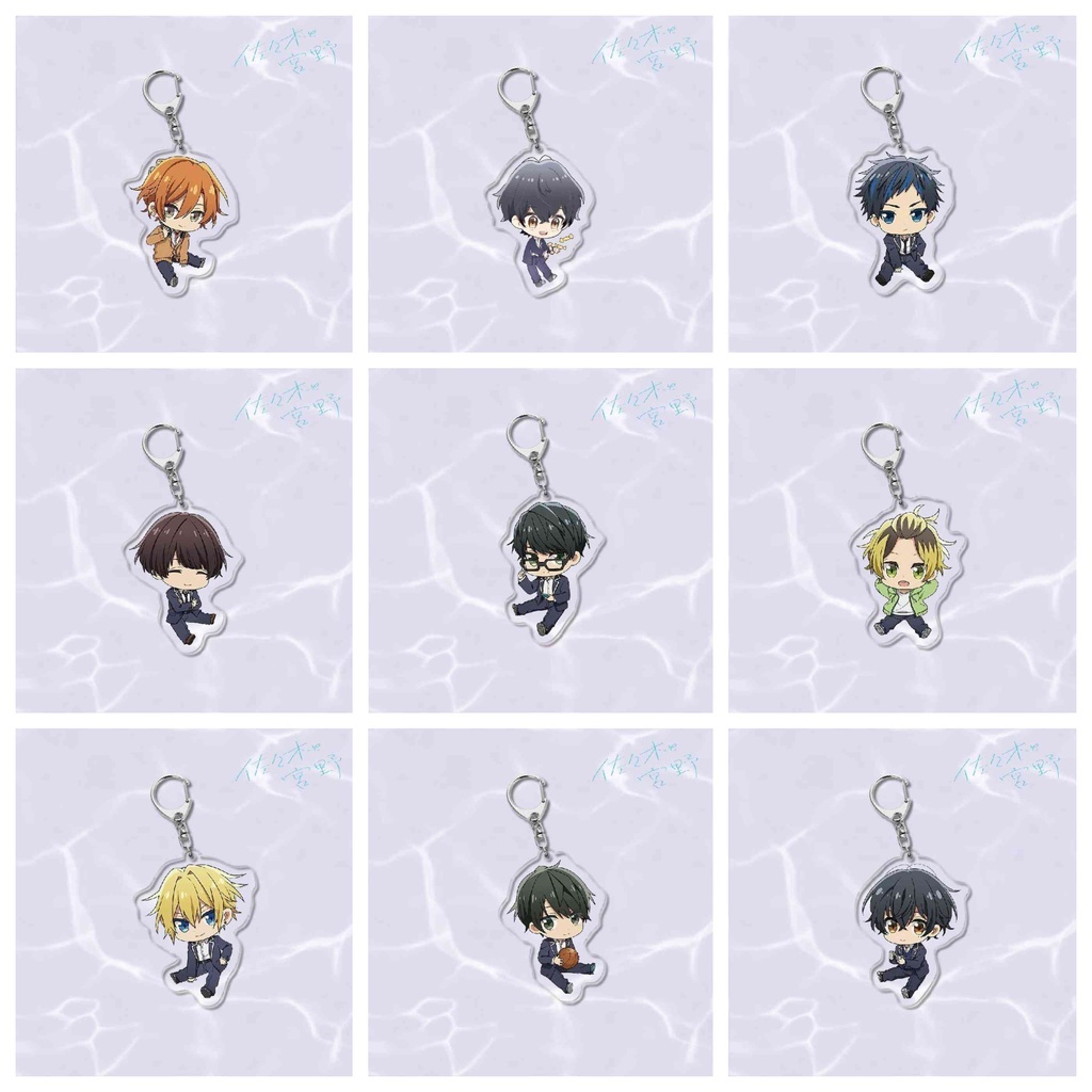 (NHẢY) Móc khóa in hình Sasaki và Miyano anime chibi mica trong acrylic quà tặng độc đáo