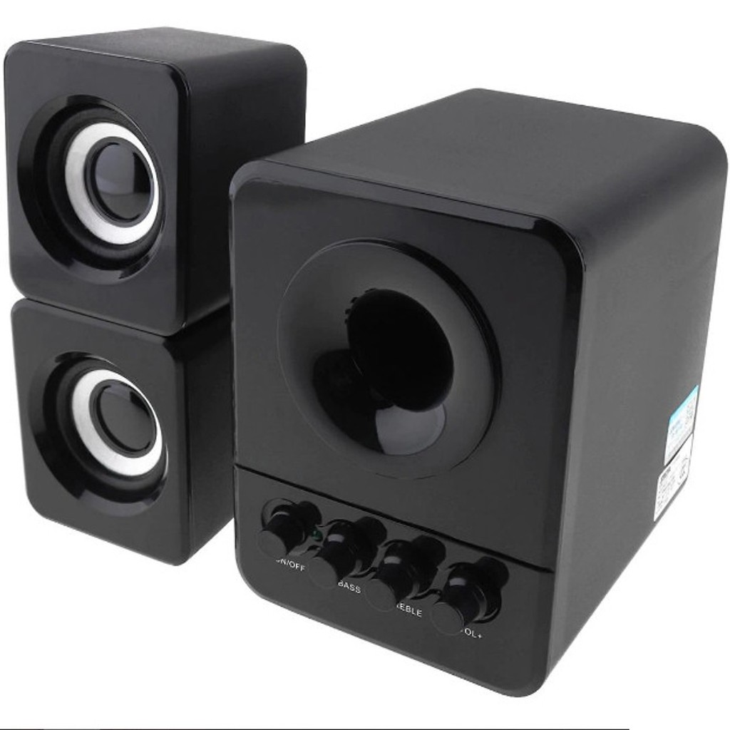 Bộ 3 Loa Nghe Nhạc Máy Vi Tính 2.1 SADA D-203 Âm Thanh Super Bass Dùng Cho Cả PC, Laptop Nghe Nhạc Siêu Hay