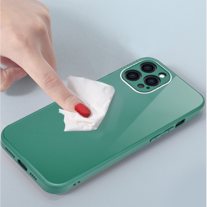 Ốp Điện Thoại Mặt Kính Nhiều Màu Chống Trầy Chống Rơi Cho iPhone 11Pro Max