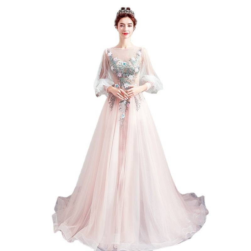 Đầm Maxi Tay Dài Phối Ren Thanh Lịch Cho Nữ | BigBuy360 - bigbuy360.vn