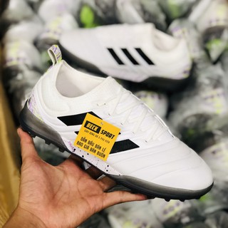 Giày Bóng Đá Copa 20.1 Uniforia Trắng Vạch Đen Da Thật TF