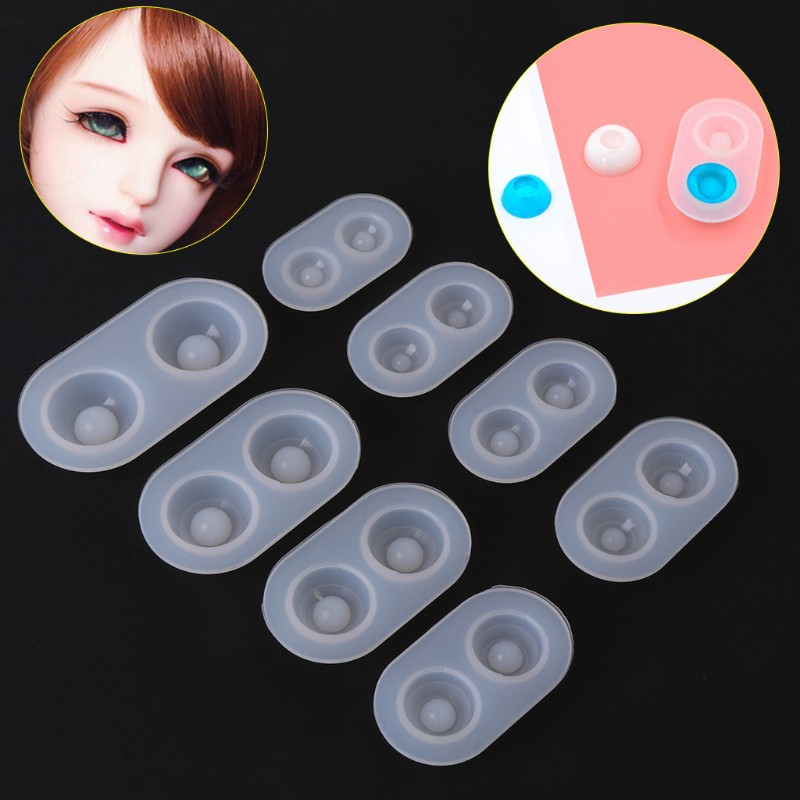 Silicone Mold DIY Doll Eyes 8 Sizes Resin Pendant Mirror Crafts Making