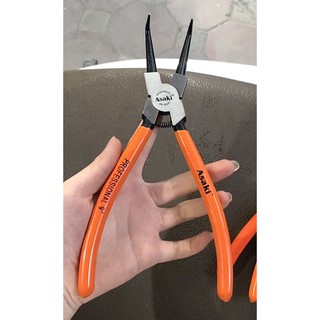 Kìm mở phanh trong ngoài mũi cong vào 9" asaki, ak-8351