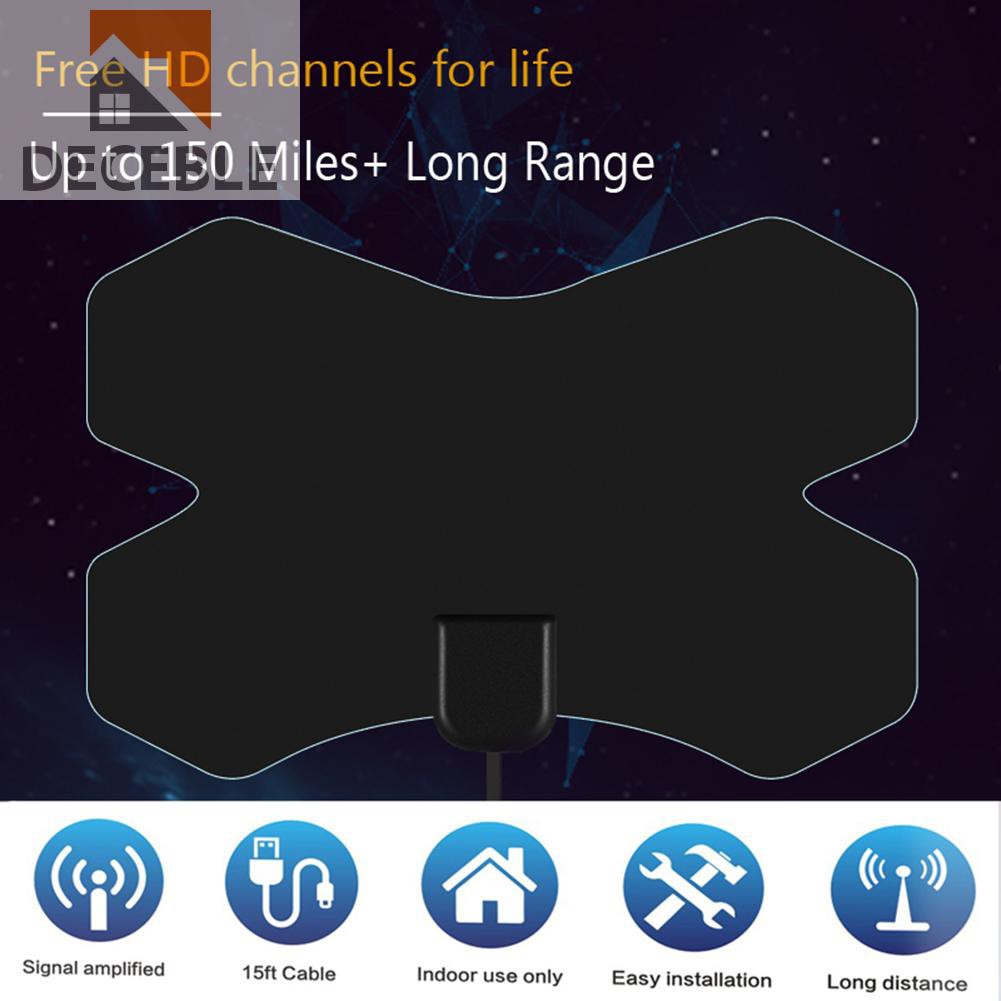 Ăng Ten Khuếch Đại Tín Hiệu Kỹ Thuật Số Trong Nhà 150 Dặm Hd 4k Tv | BigBuy360 - bigbuy360.vn