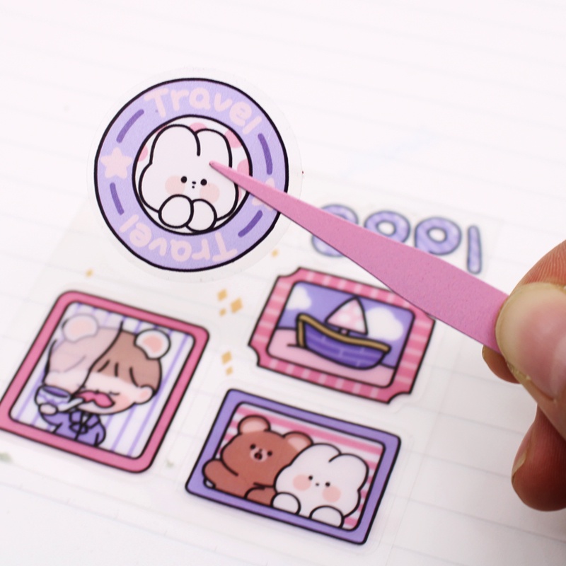 Nhíp gắp sticker màu pastel CICIBOX, nhíp gắp hình dán hỗ trợ trang trí sổ tay bullet journal
