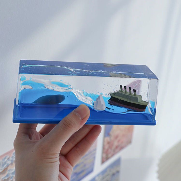 Thuyền bất tử NIGO-4, mô hình tàu Titanic bình trôi chất lỏng, Trang Trí Decor trang trí Oto