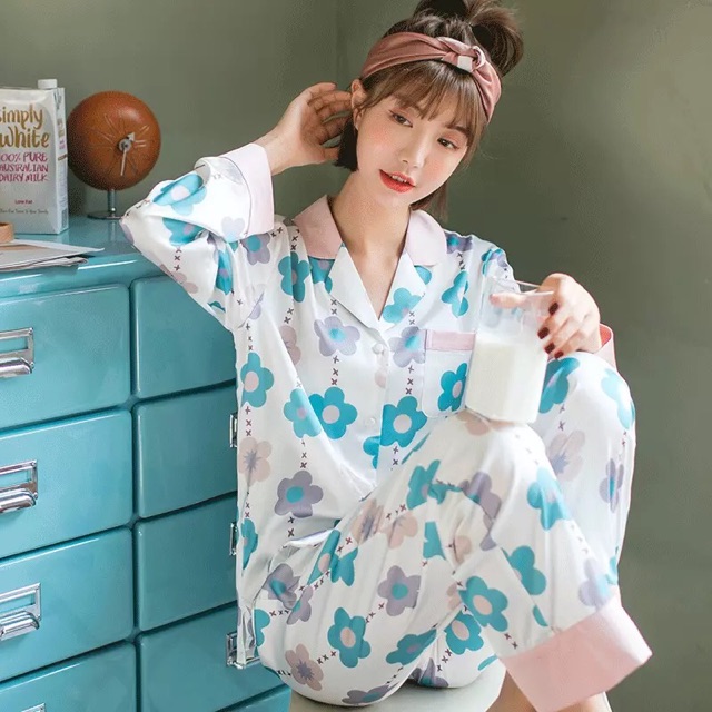 BỘ NGỦ LỤA HOA SANG CHẢNH QCCC