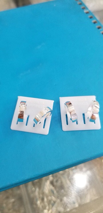 Khuyên tai Nmj tròn không đá đường kính 0,8-1cm bạc ta
