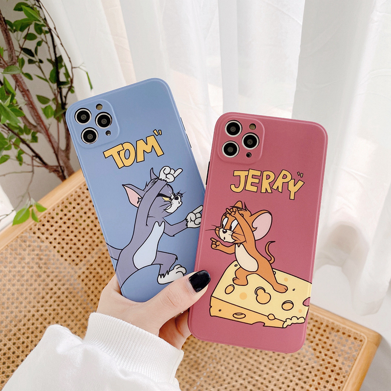 Ốp điện thoại dẻo họa tiết Tom/ Jerry hoạt hình vui nhộn thời trang cho IPHONE 12 11 PRO MAX X XS MAX XR 8/ SE 2 7 PLUS | BigBuy360 - bigbuy360.vn