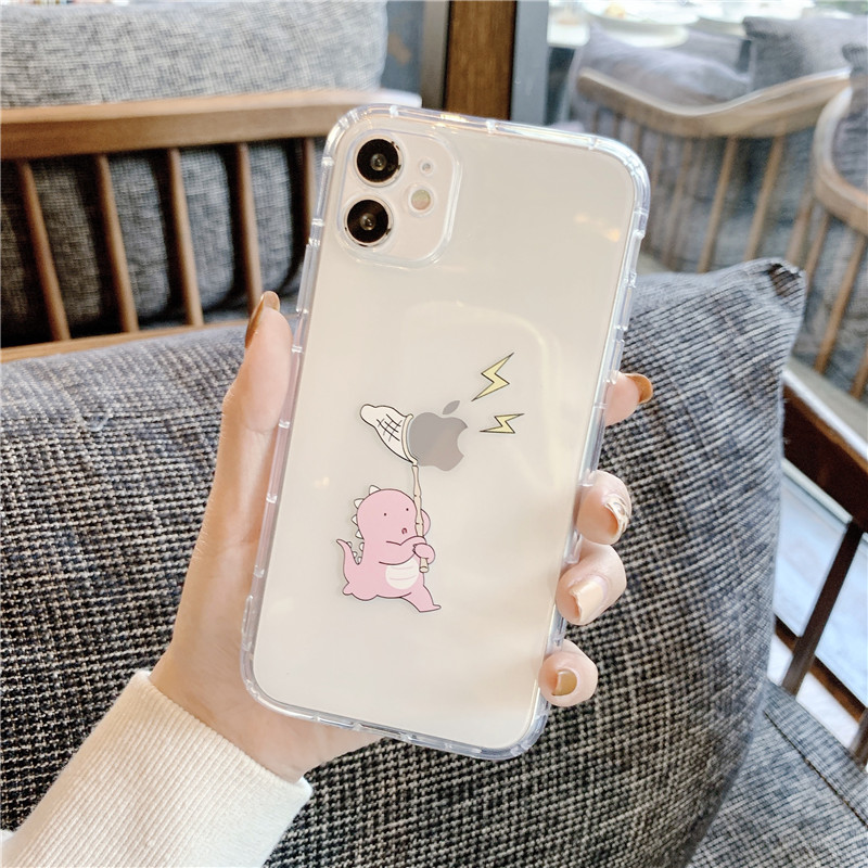 Ốp Điện Thoại Trong Suốt In Hình Khủng Long Hàn Quốc Cho Iphone 12 I11 Pro Max Se2 Xr | BigBuy360 - bigbuy360.vn