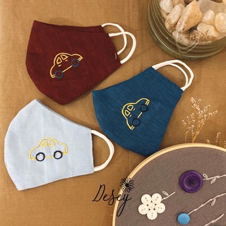 Khẩu trang linen thêu tay