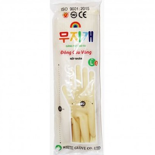 Bịch 10 đôi găng tay cao su dài 39cm Đông Cầu Vồng size L, găng tay rửa chén rửa bát, găng tay cầu vồng